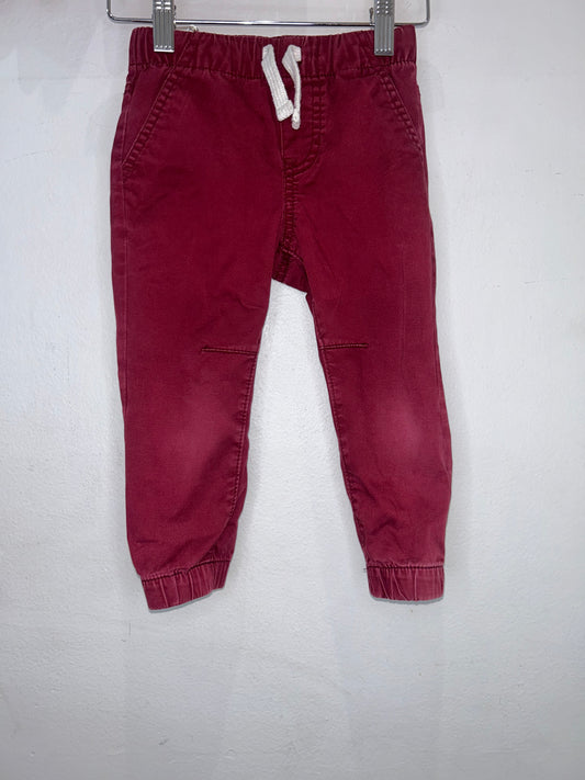 Maroon jogger style pants 2y