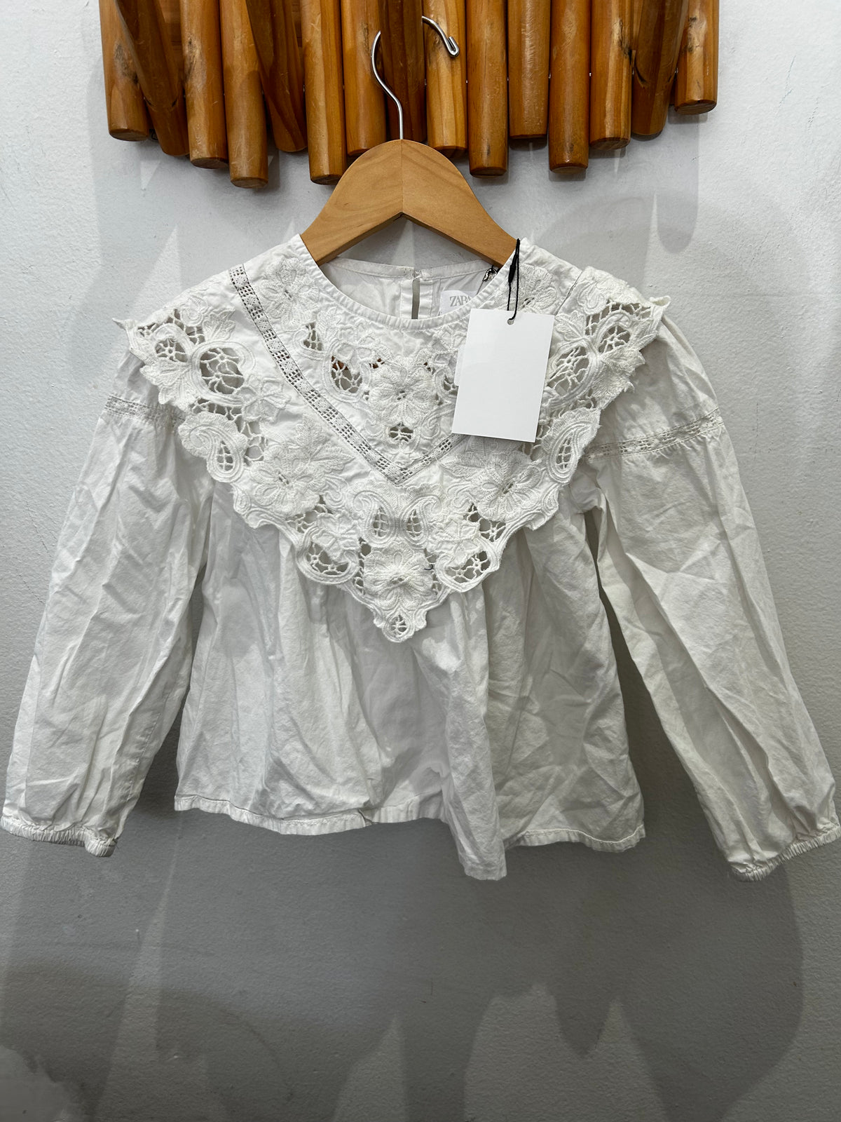 White doily blouse 6y