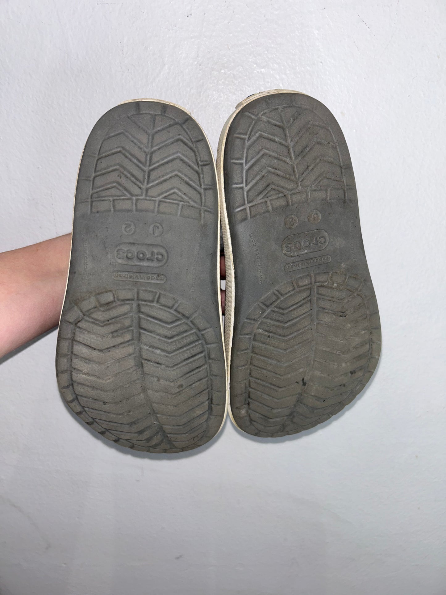 Y2 grey and blue Crocs