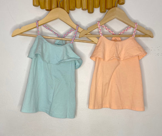 Two pack braided tanktops 3y