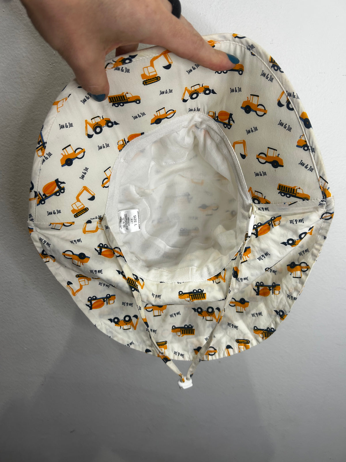 Jan & Jul construction sun hat 2-5y