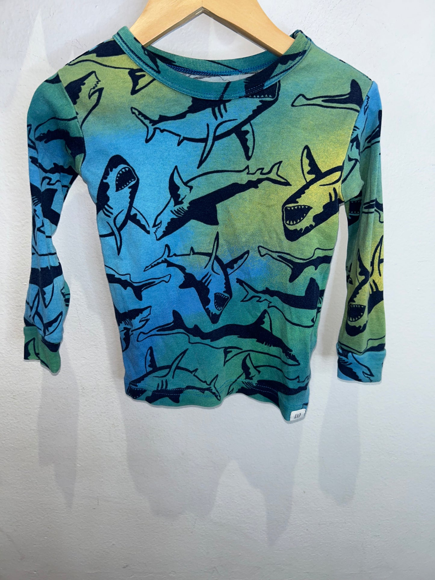 Ombre shark pyjamas 2y