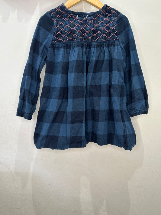 Roots flannel smocked dress 3y
