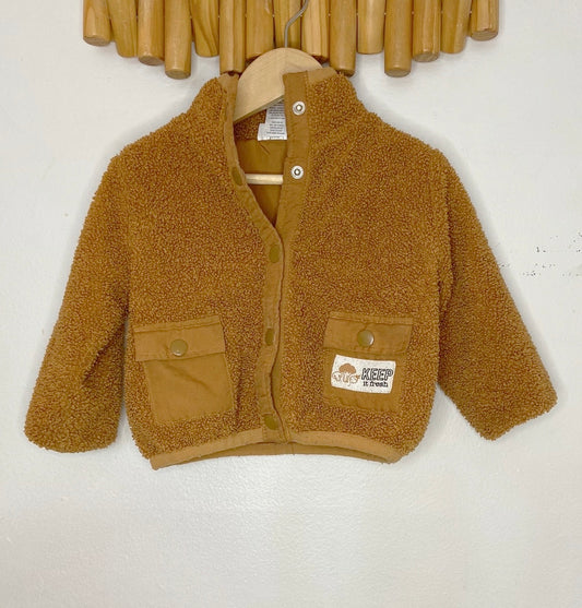 Brown teddy jacket 6-12m