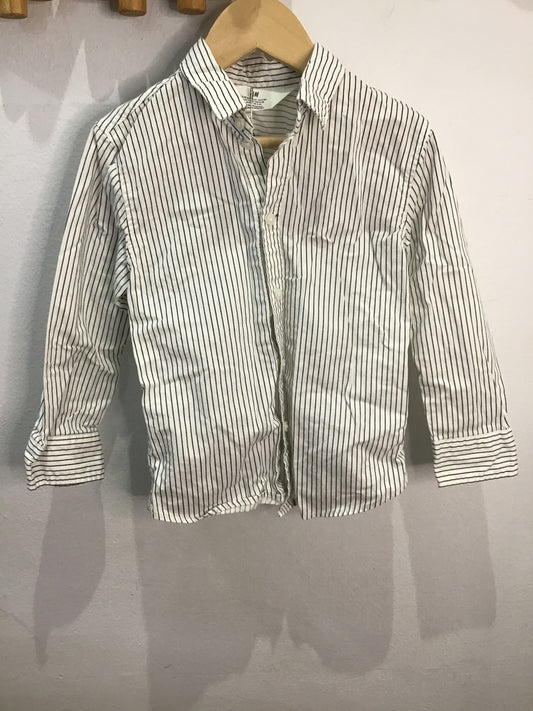 Black striped shirt 3-4y