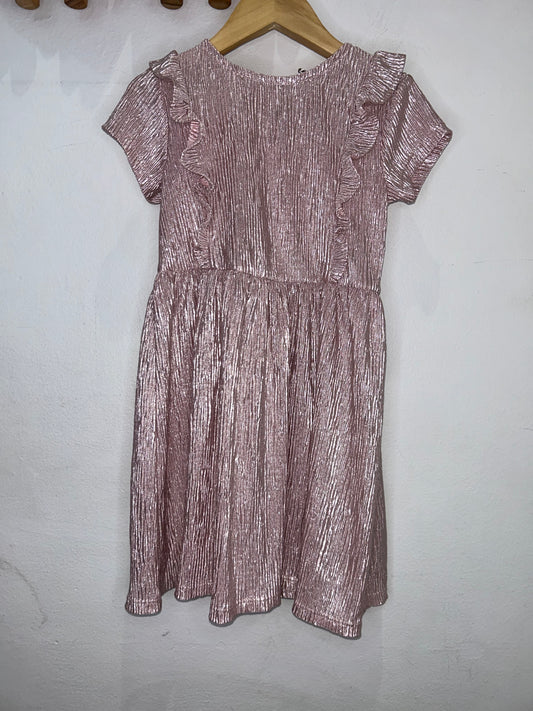 Sparkly pink textured dress 4y