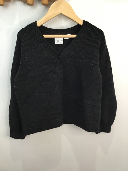 Cardigan black knit 4-5y