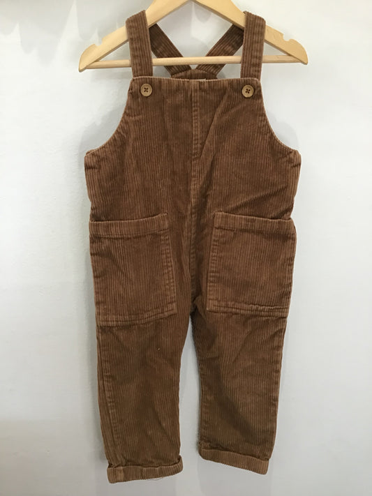 Brown relaxed fit overalls 18-24m