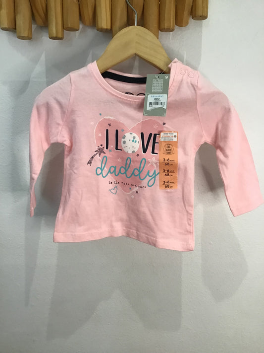 Tee Love Daddy 3-6m NEW