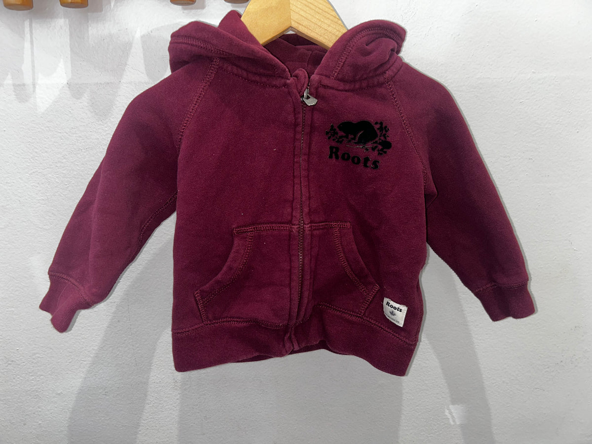 Roots maroon jogger set 6-12m