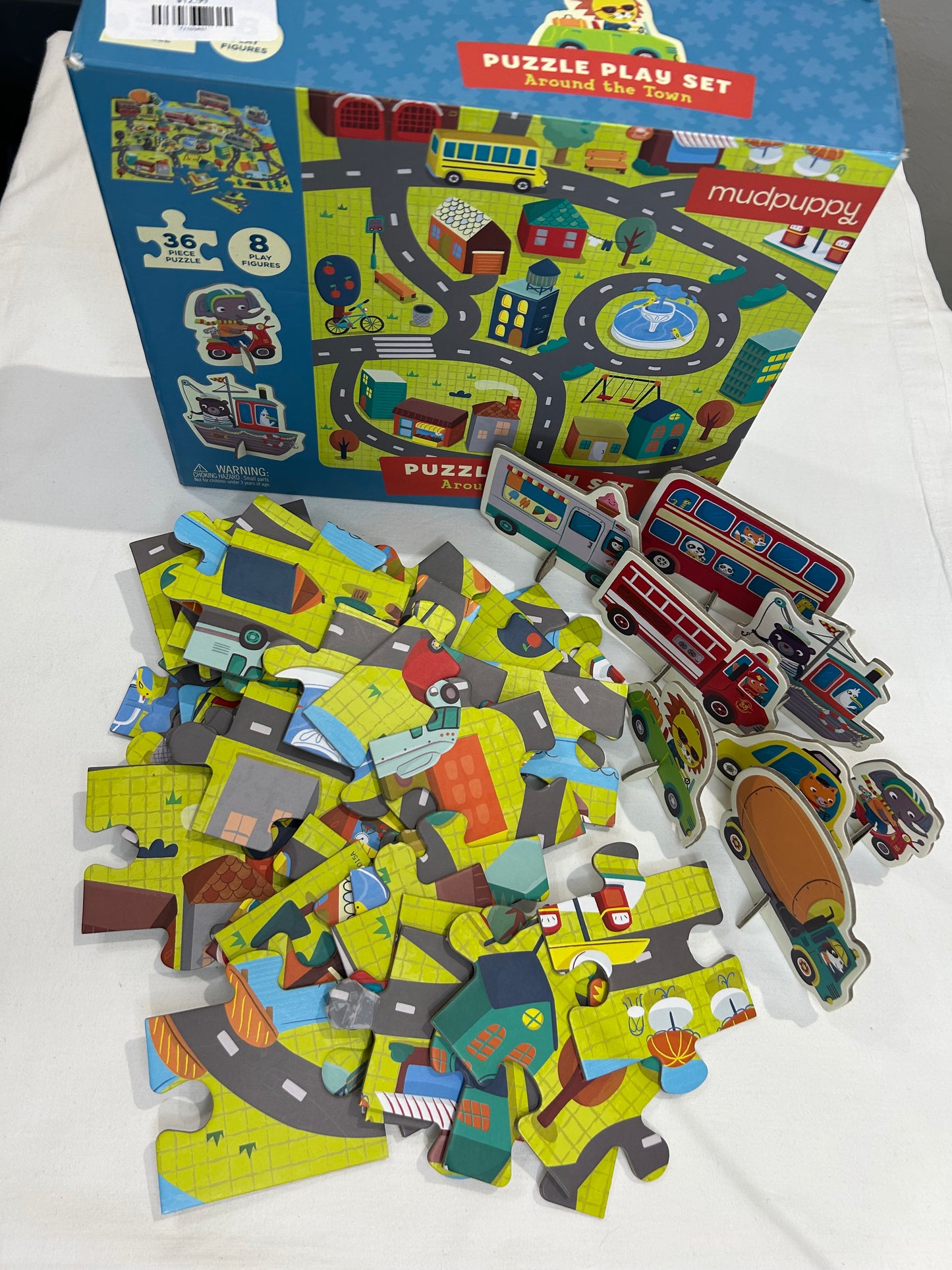 Mudpuppy around town puzzle play set 36 pieces