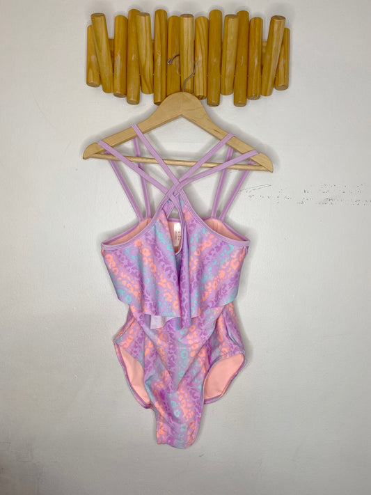 Neon animal print swimsuit 14-16y