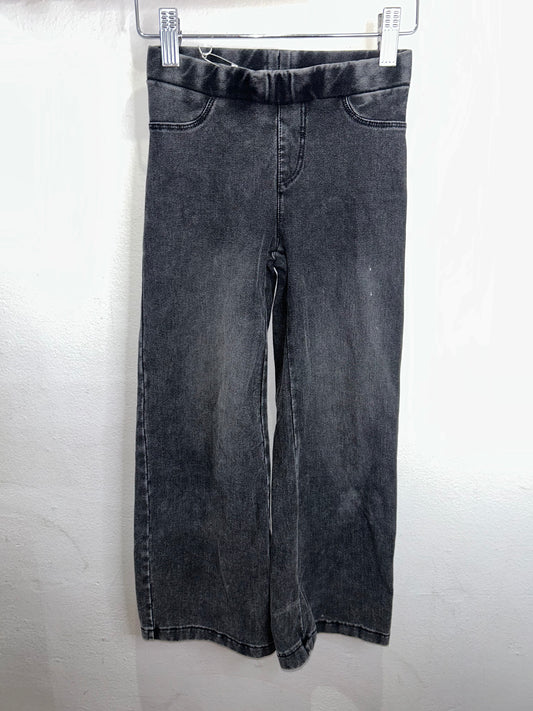 Black wide leg jeggings 5-6y