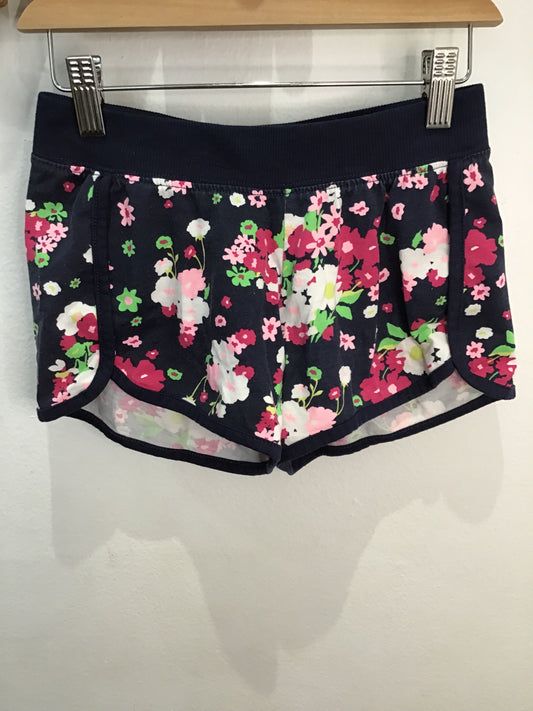 Shorts navy flowers 10-12y