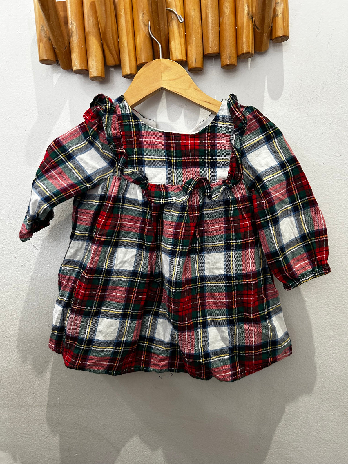 Christmas print dress 12-18m
