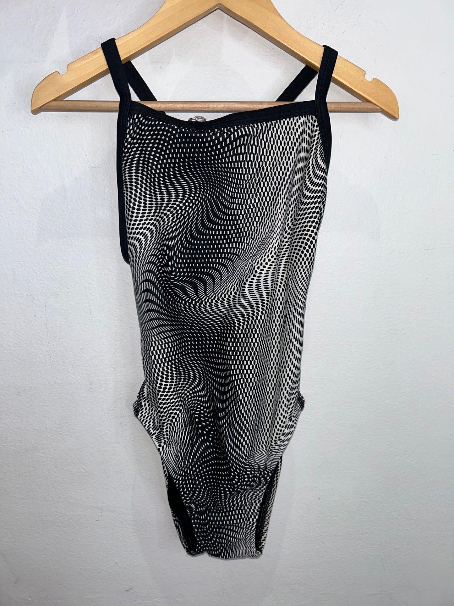 Speedo black print swimsuit - adult XS