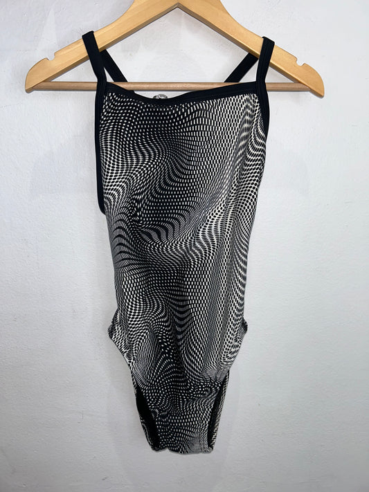 Speedo black print swimsuit - adult XS