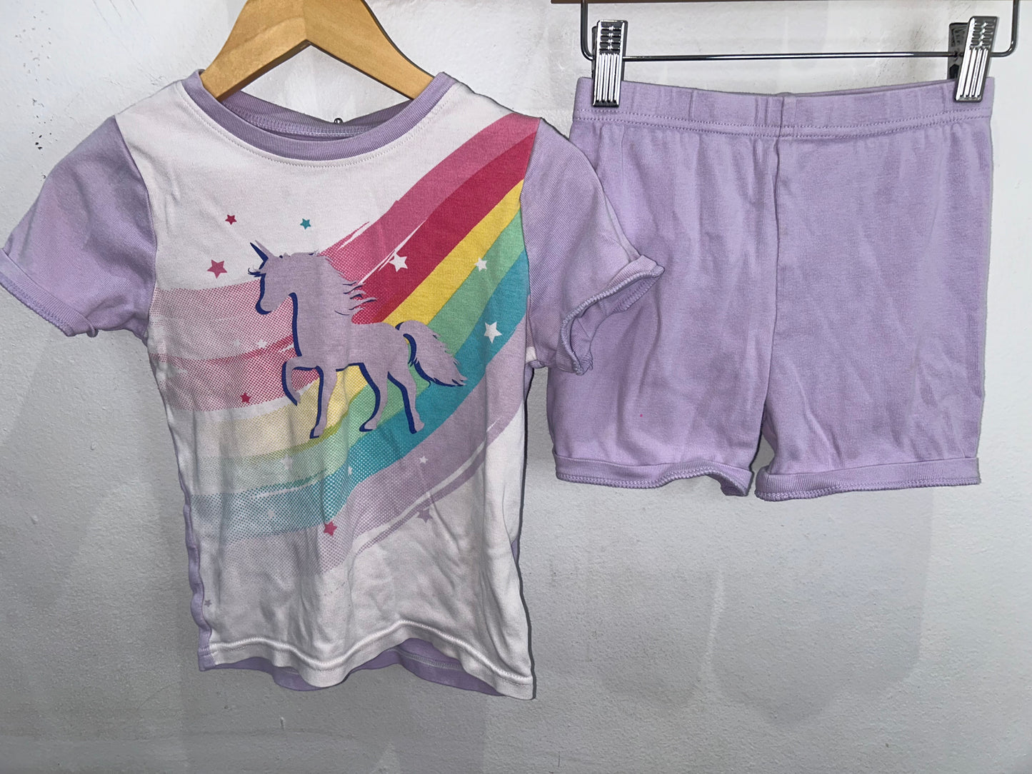 Unicorn shorty pyjamas 6y