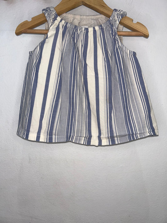 Vertical blue stripes tanktop 12-18m