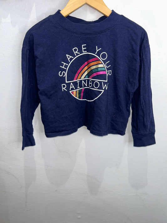 Share the rainbow tee 5-6y