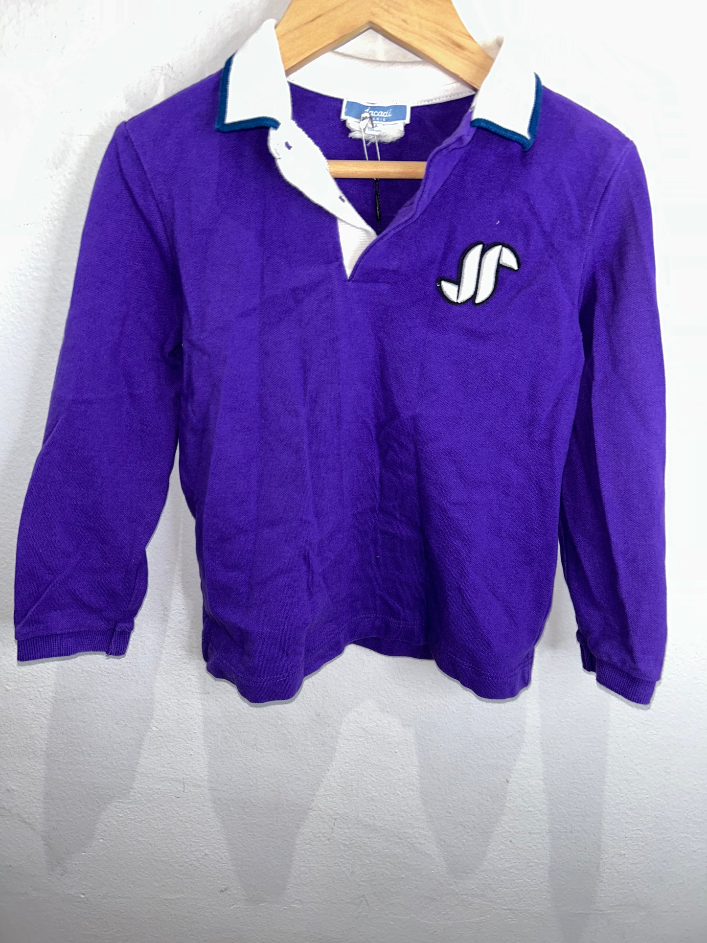Jacadi purple rugby shirt 4y