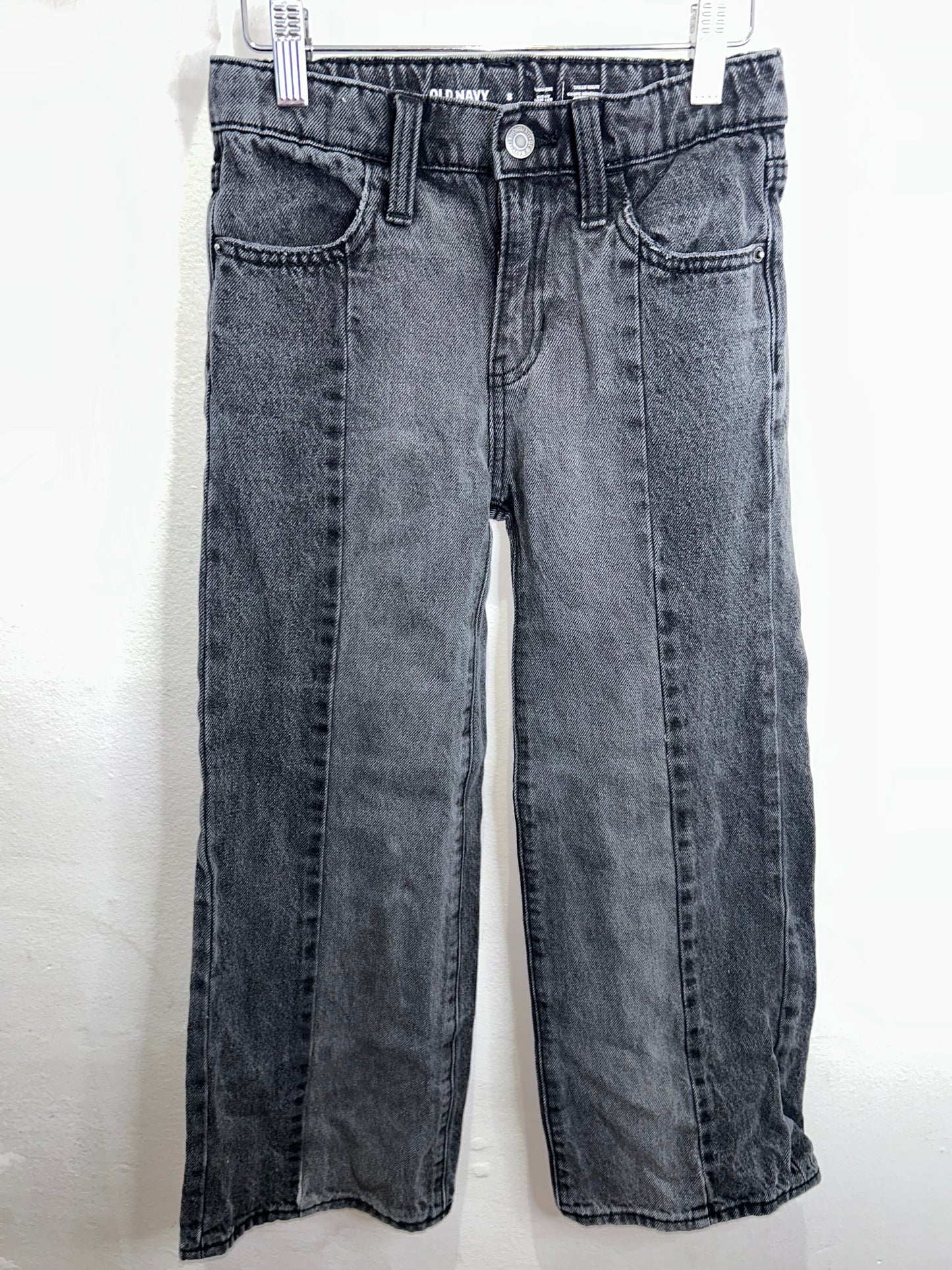Black baggy wide leg jeans 8y