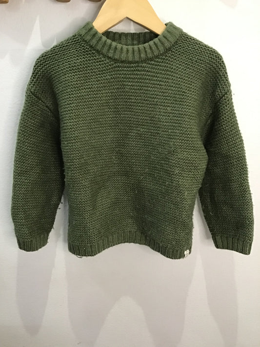 Sweater green soft knit 18-24m*