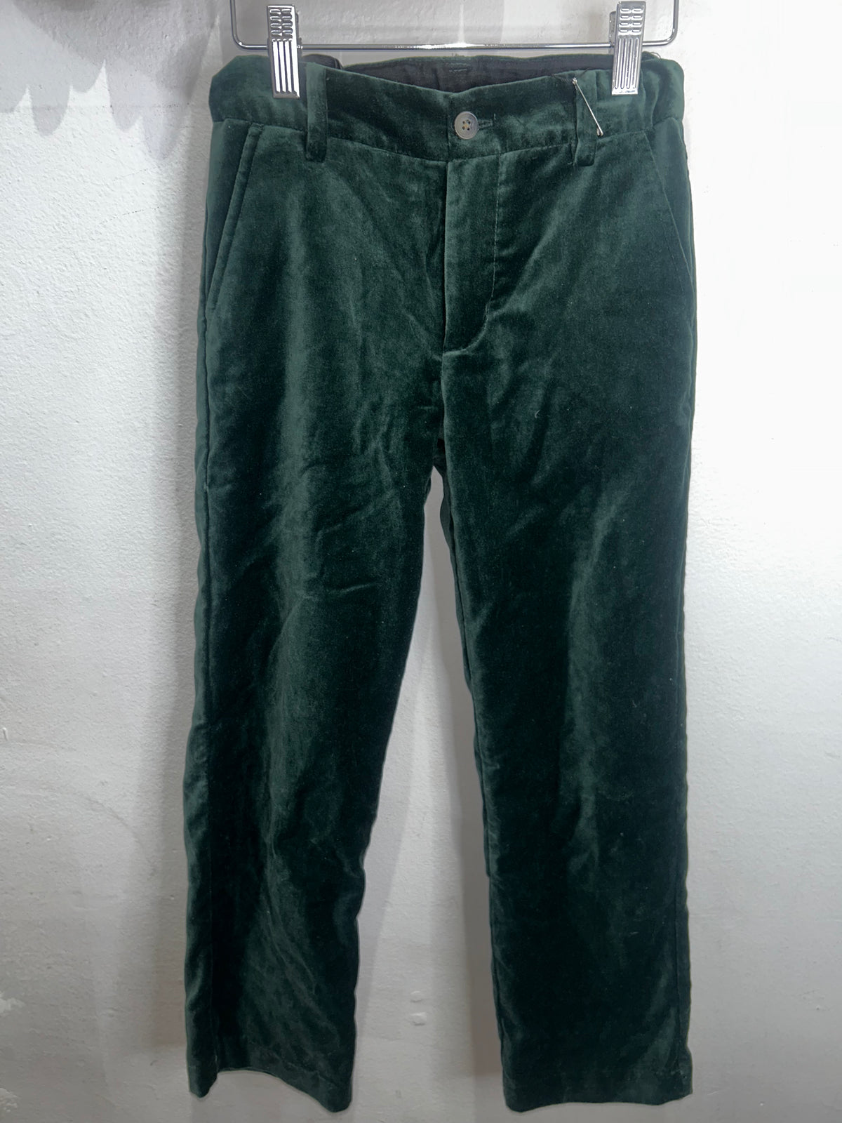 Janie & Jack green velvet pants 7y
