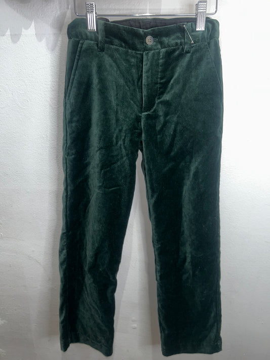 Janie & Jack green velvet pants 7y