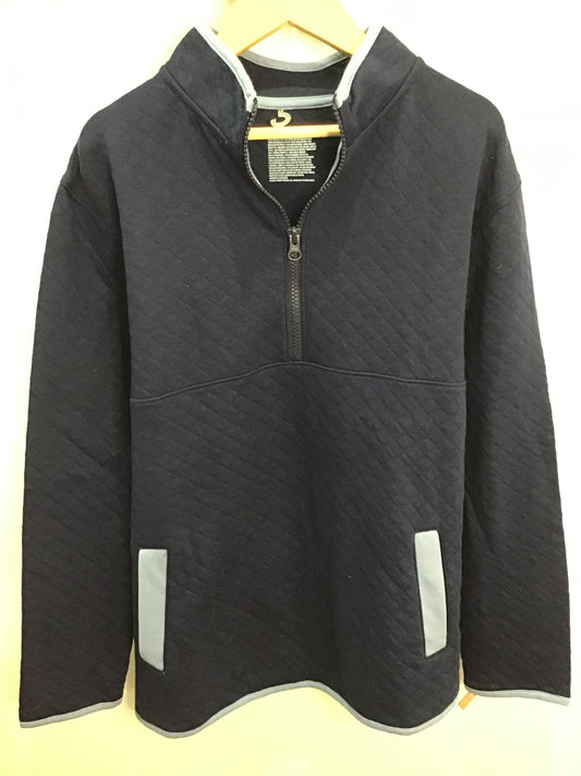 Blue quilted quarter-zip 10-12y