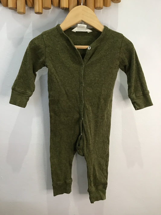 Sleeper olive green organic cotton 6m