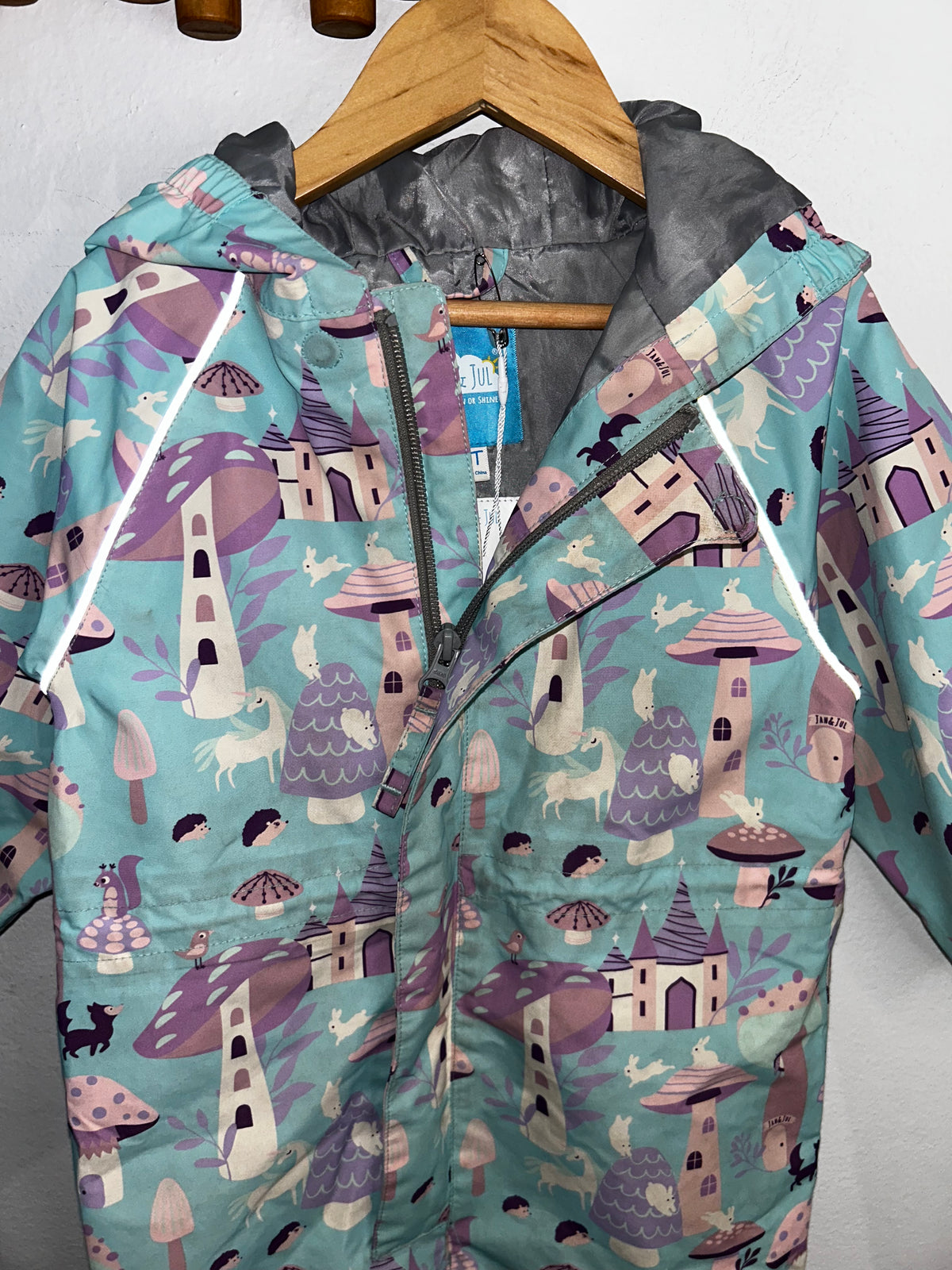 Jan & Jul fairytale rainsuit 2y