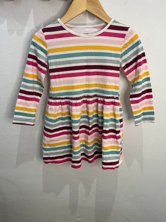 Stripes longsleeve dress 18-24m