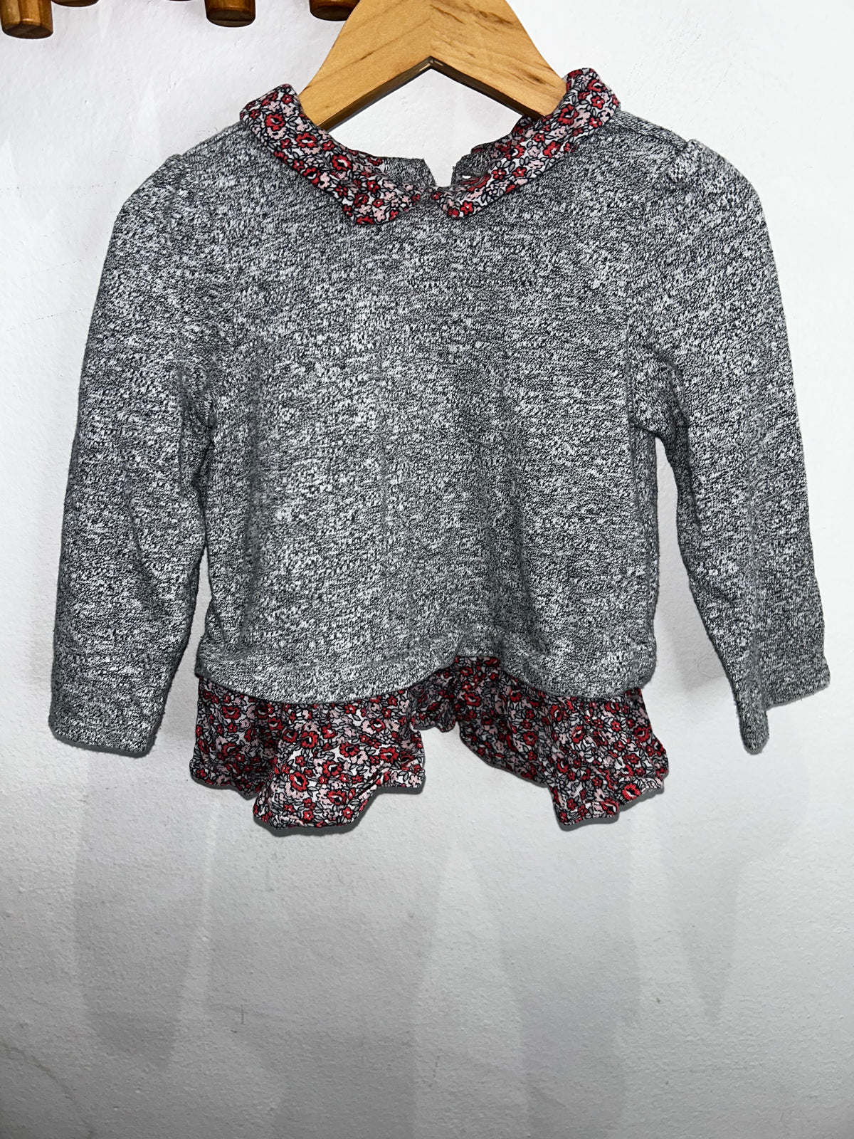 Knit and floral longsleeve 18-24m