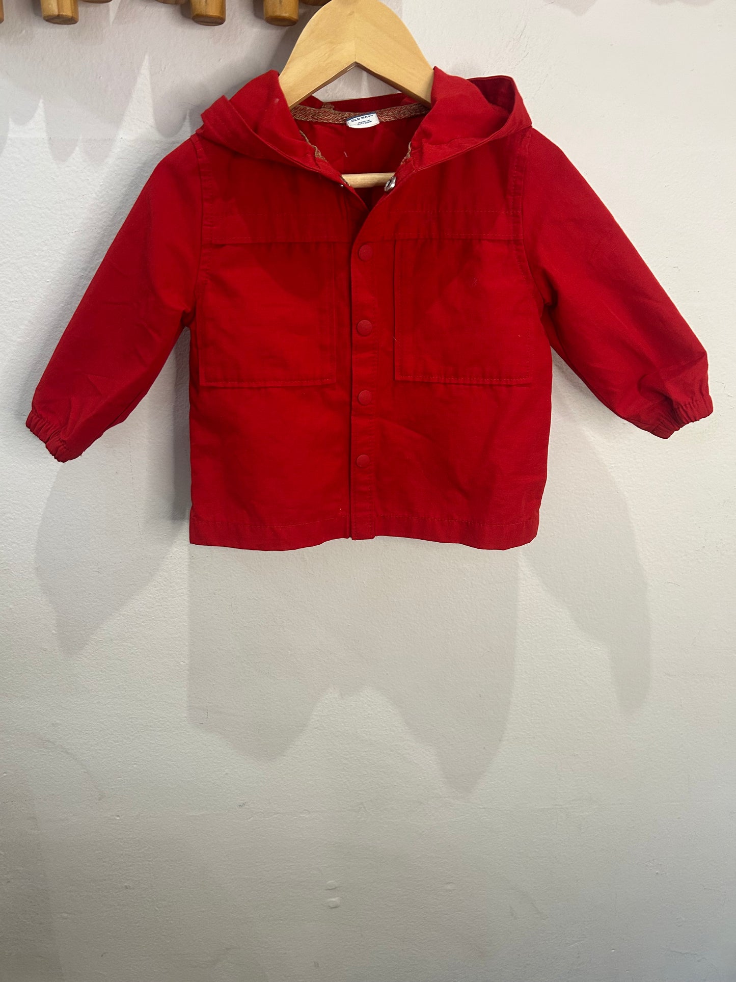 Red cotton jacket 6-12m