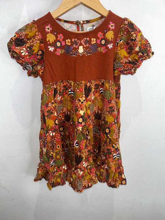 Garden brown dress 4y