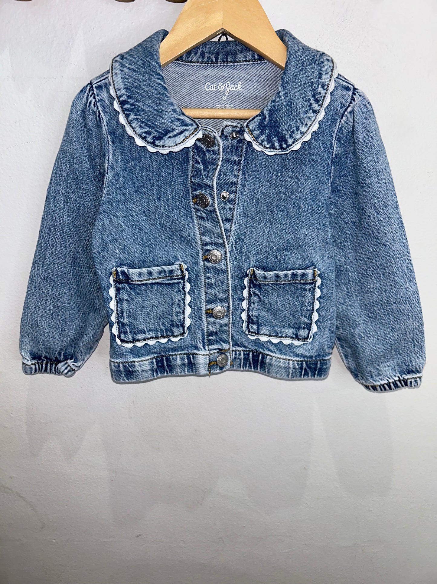 Lace details denim jacket 2y