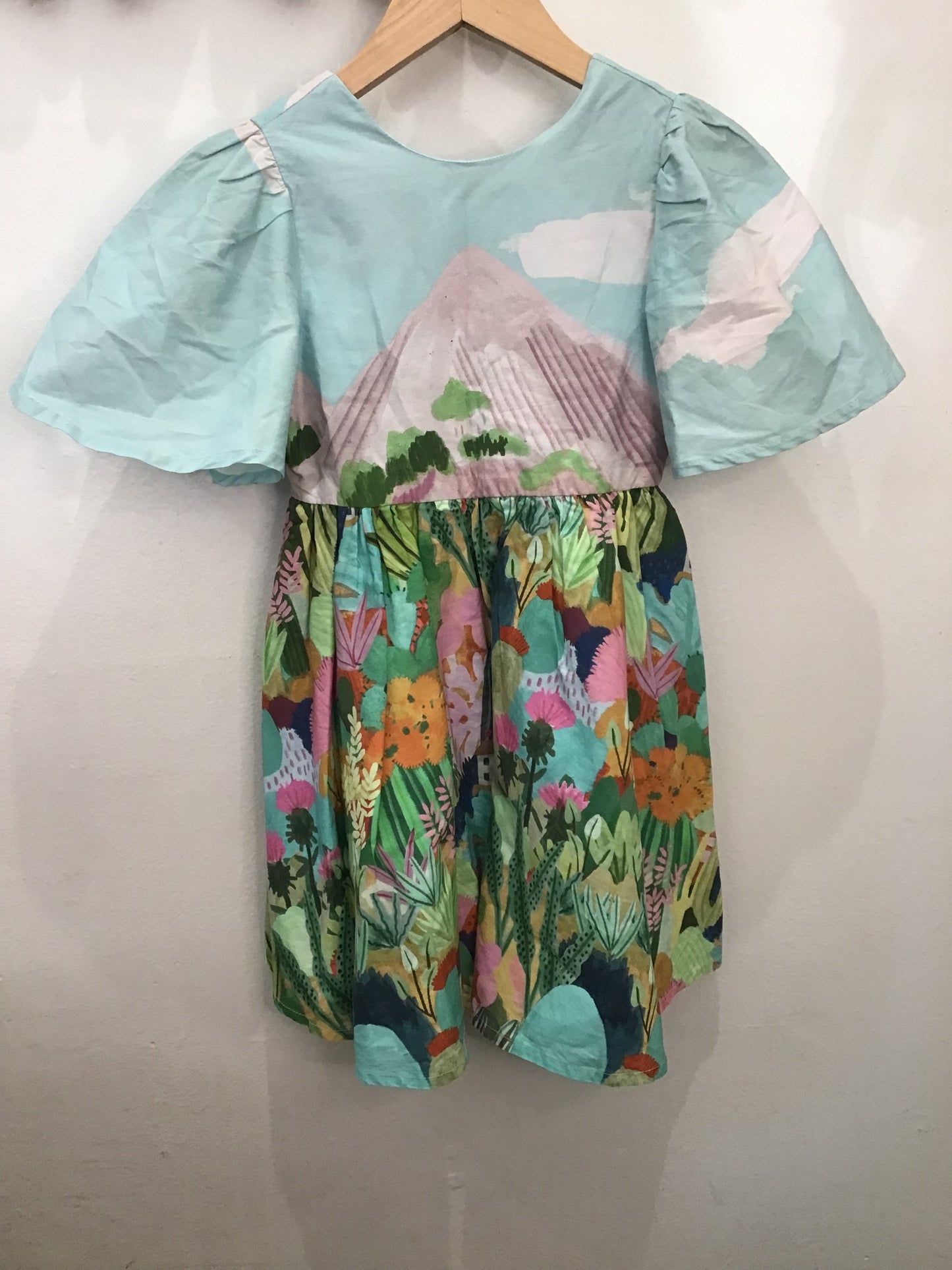 Village print dress 5y NEW