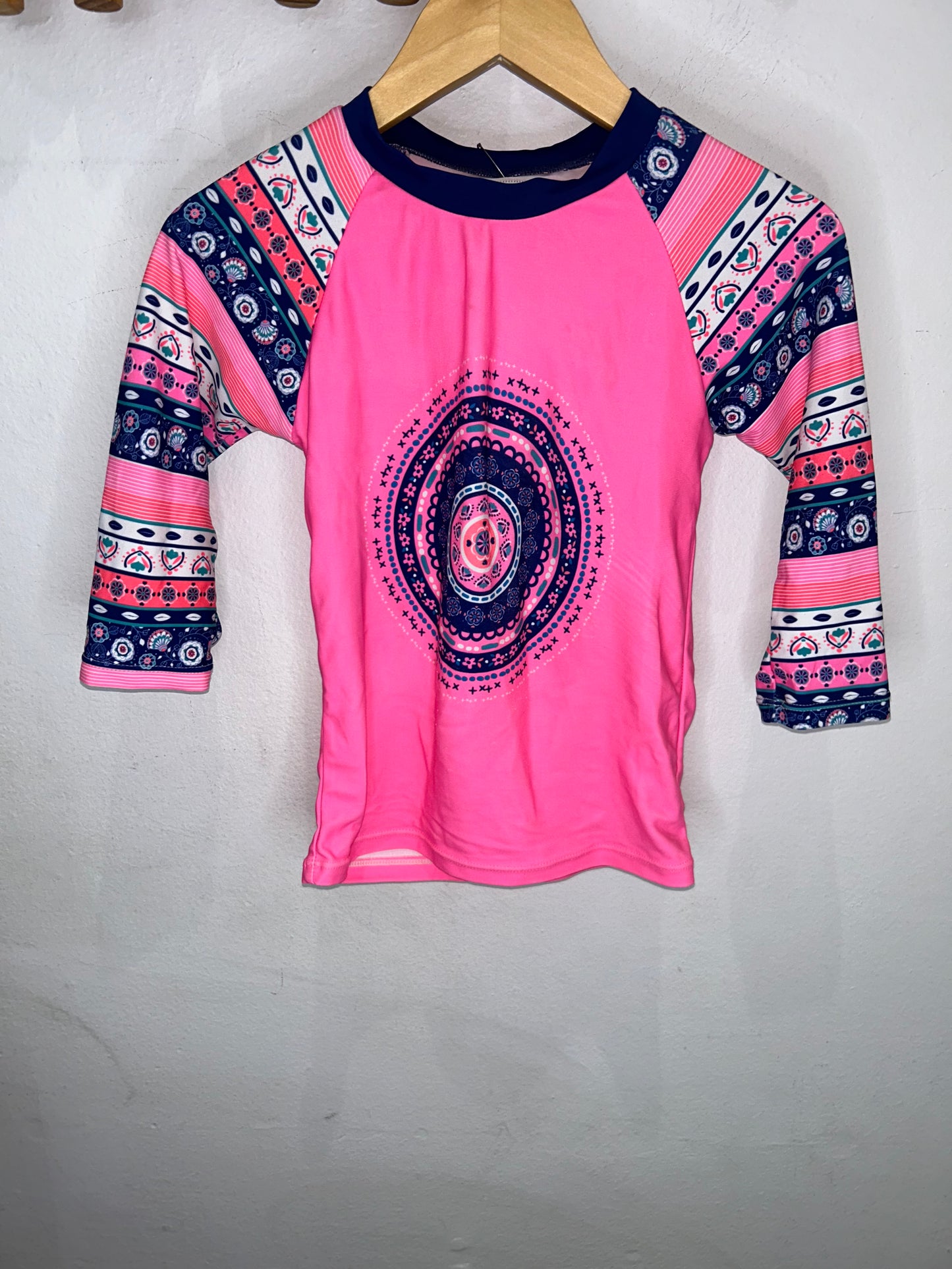 Neon pink mandala 6y