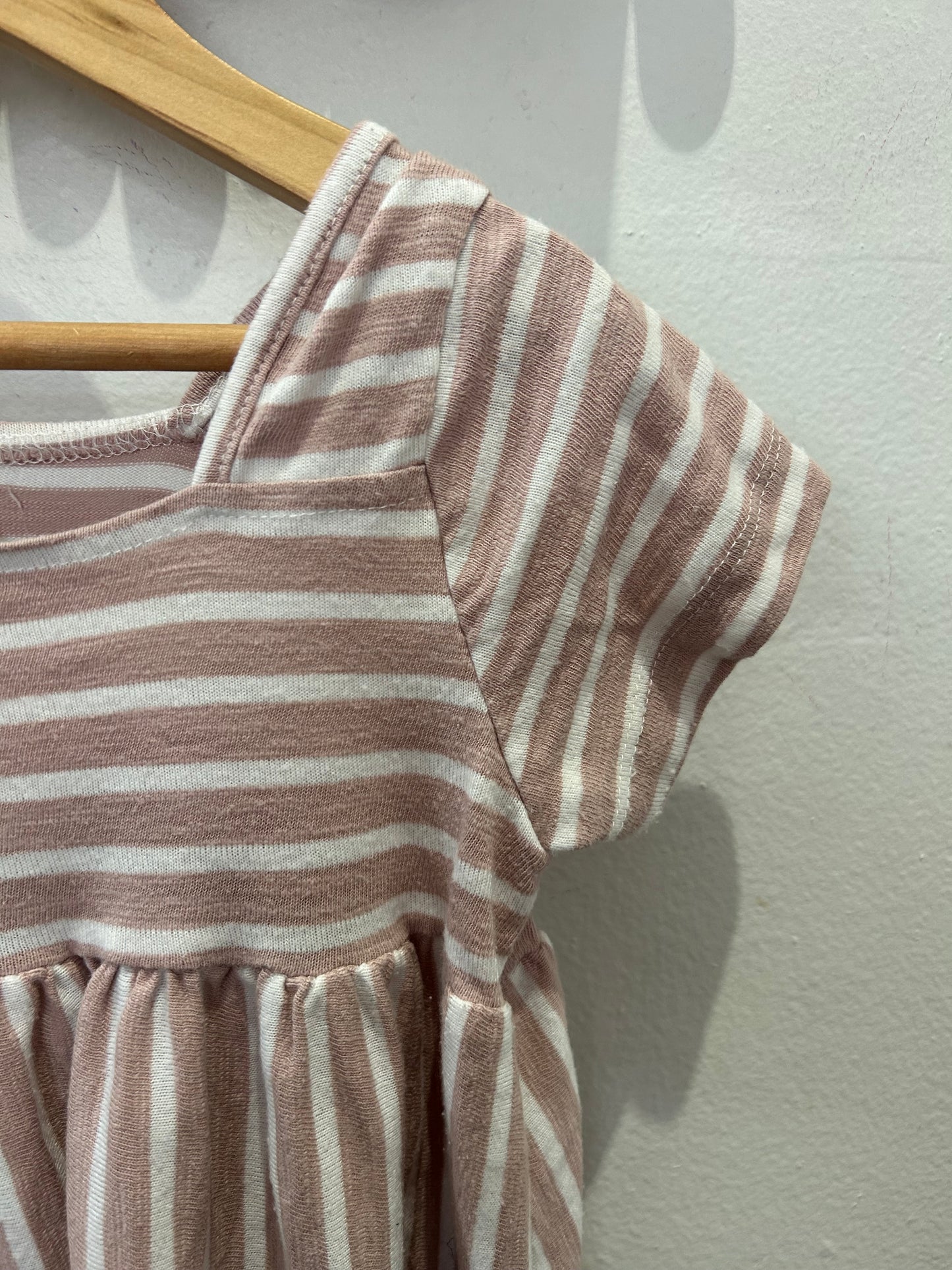 Pink vertical stripes dress 6y