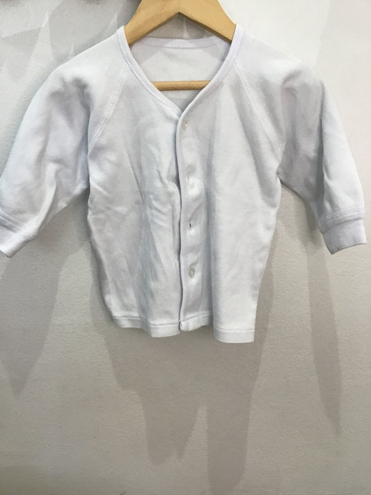 Cardigan white cotton 2y