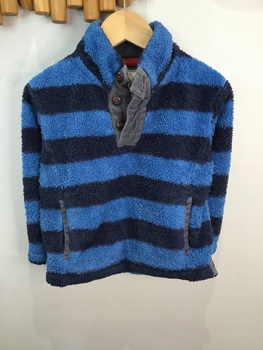 Mini Boden blue fleece quarter-zip 18-24m