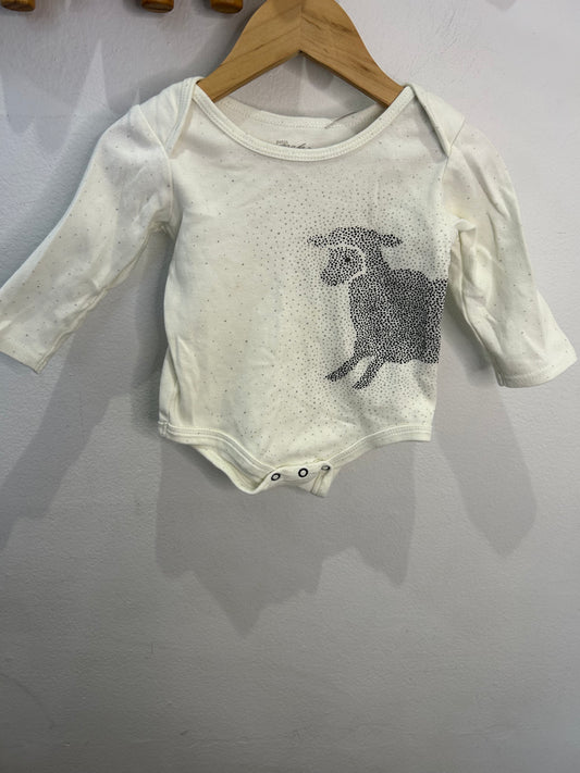 Pehr sheep onesie 6-12m