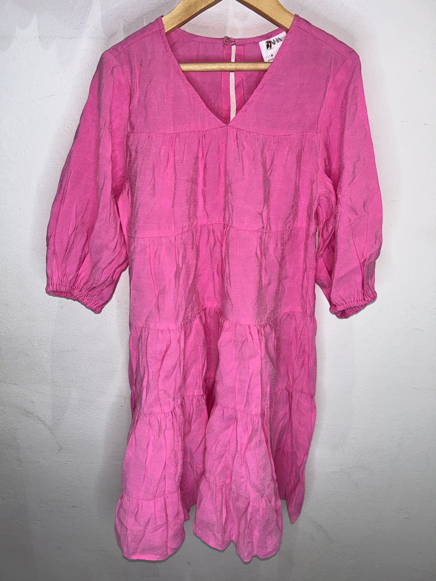 Pink Summer Flowing Dress 8y