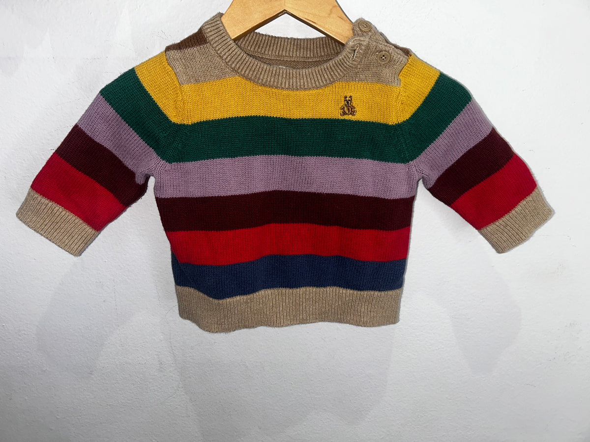Light brown stripe sweater 3-6m