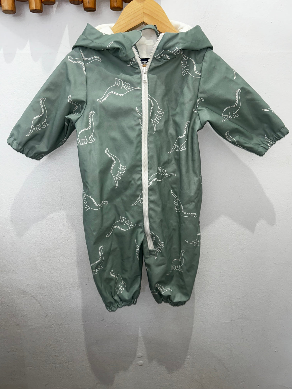 Green dinos rain suit 6m
