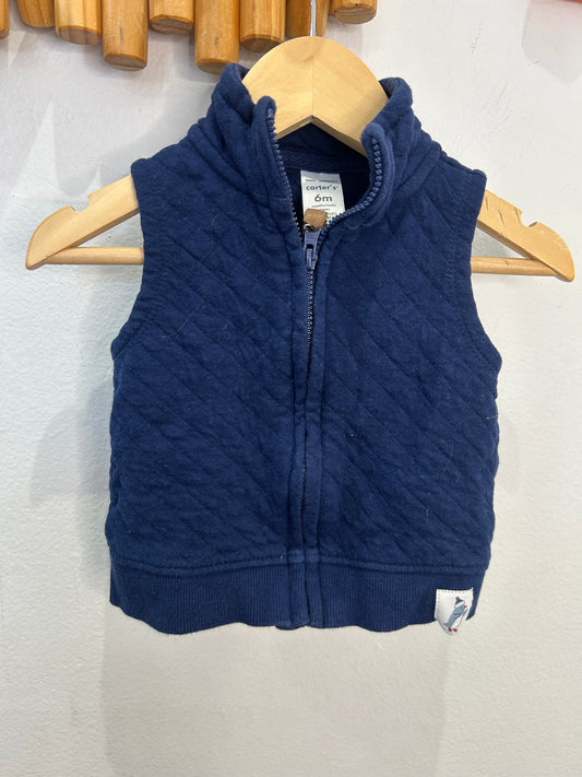 Blue quilted vest 6m