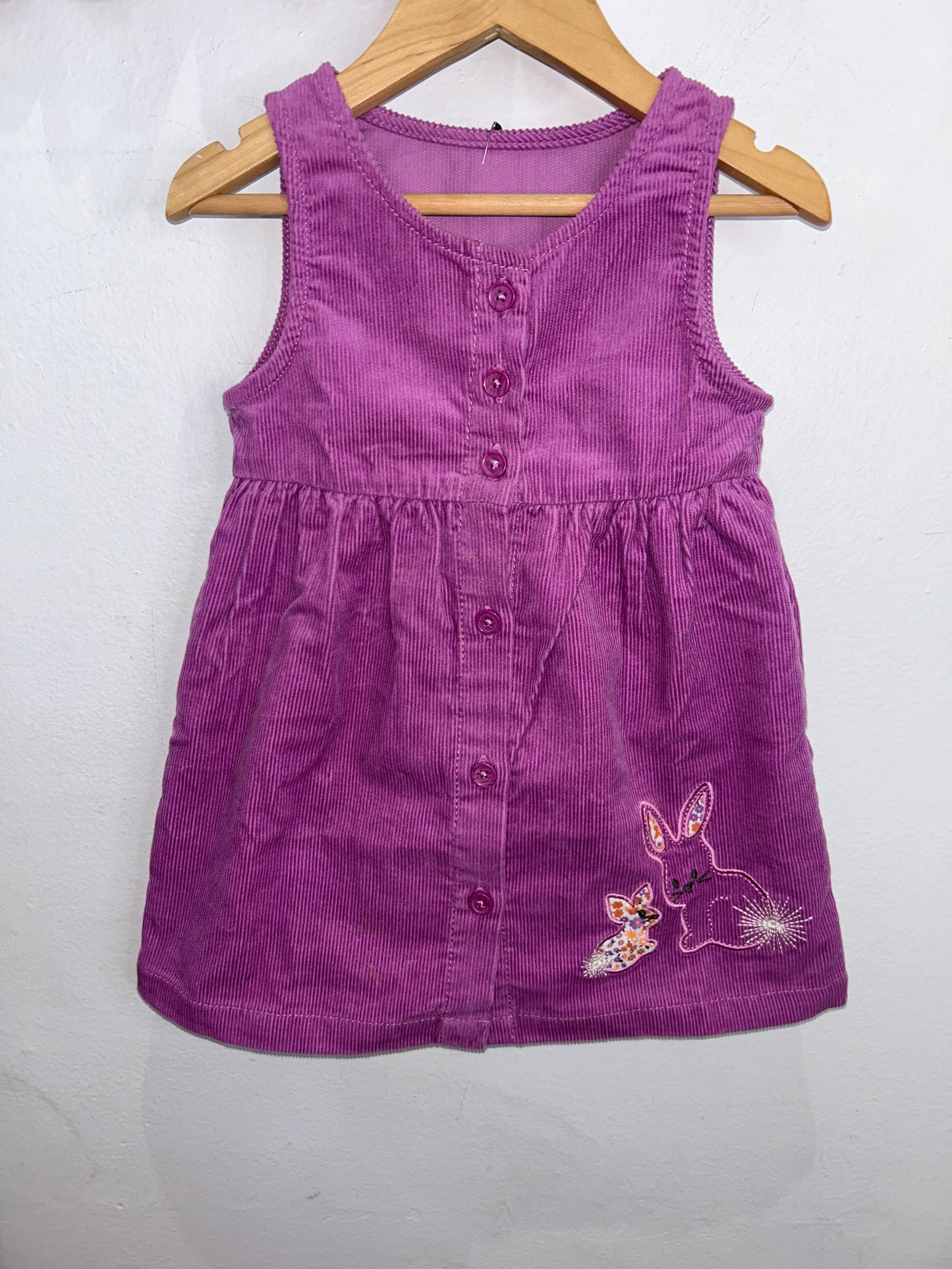 Purple corduroy skirt romper  18-24m