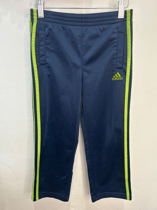 Adidas green stripe joggers 5y
