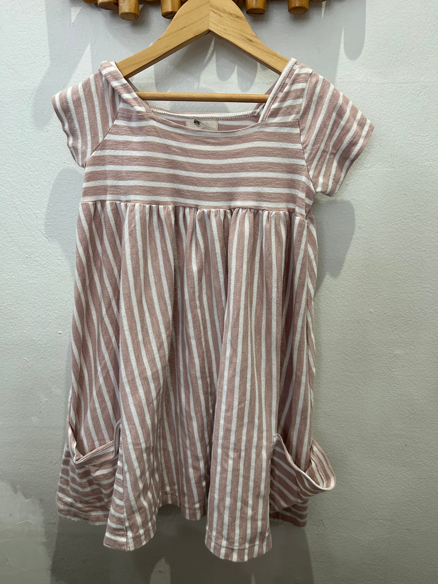 Pink vertical stripes dress 6y